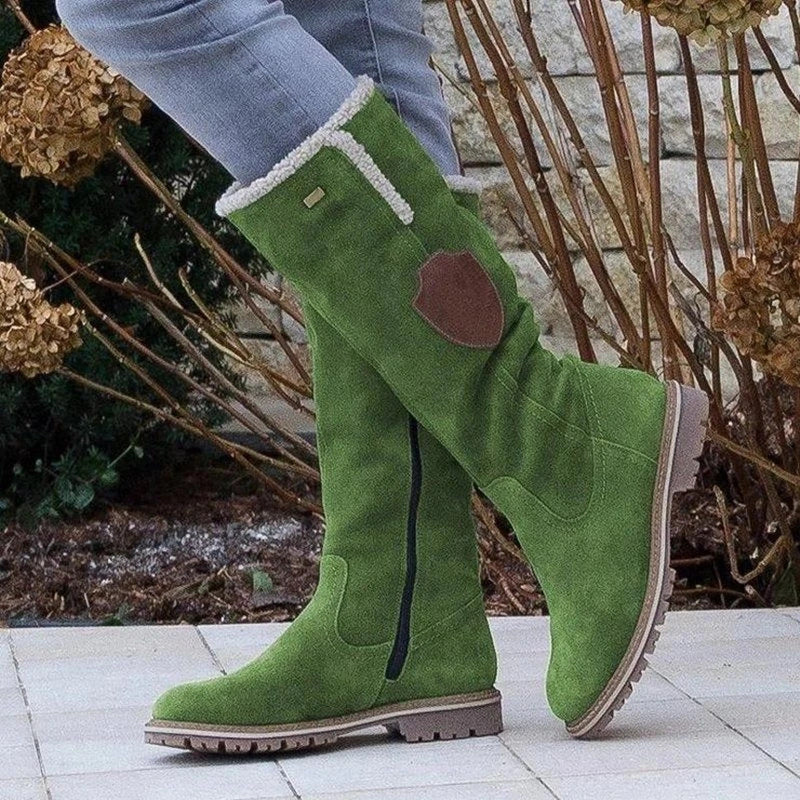 Women's Side Zipper Round-Toe Boots