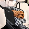 Plaid Pet Car Seat with Cushion – Cozy Travel Seat for Dogs & Cats