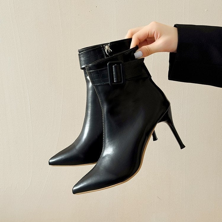 Women's Pointed-Toe Short Booties Boots