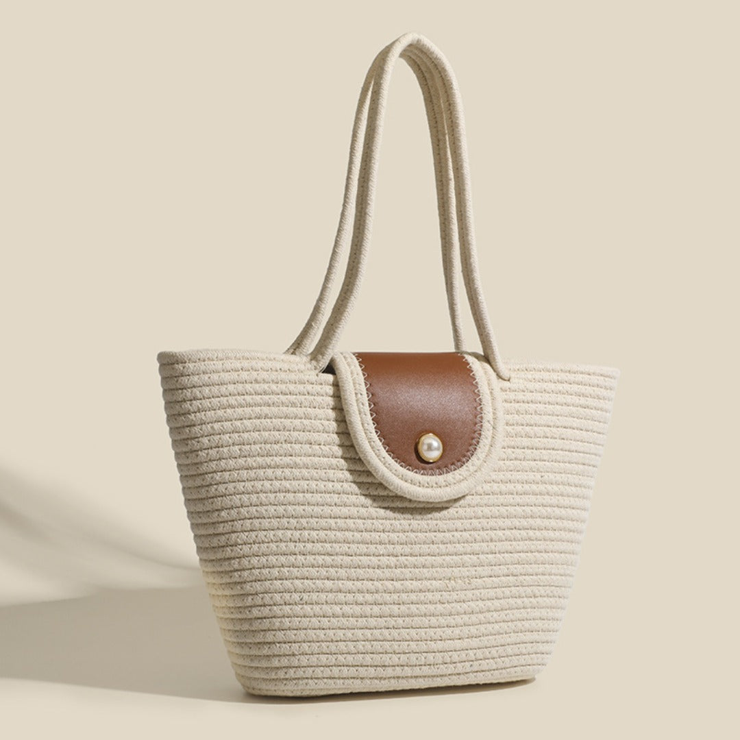 Large capacity hobo tote bag, beach bag weaving, bag women's woven handbag, casual vegetable basket bag shoulder bag