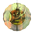 Happy Halloween Black Cat 3D Wind Spinner Outdoor Decor