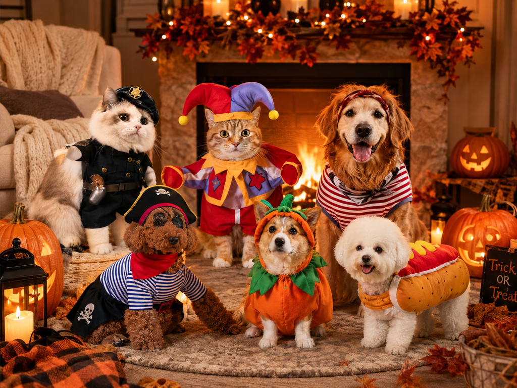 Pet Costume Halloween Collection – Adorable Dress-Up Outfits for Dogs & Cats