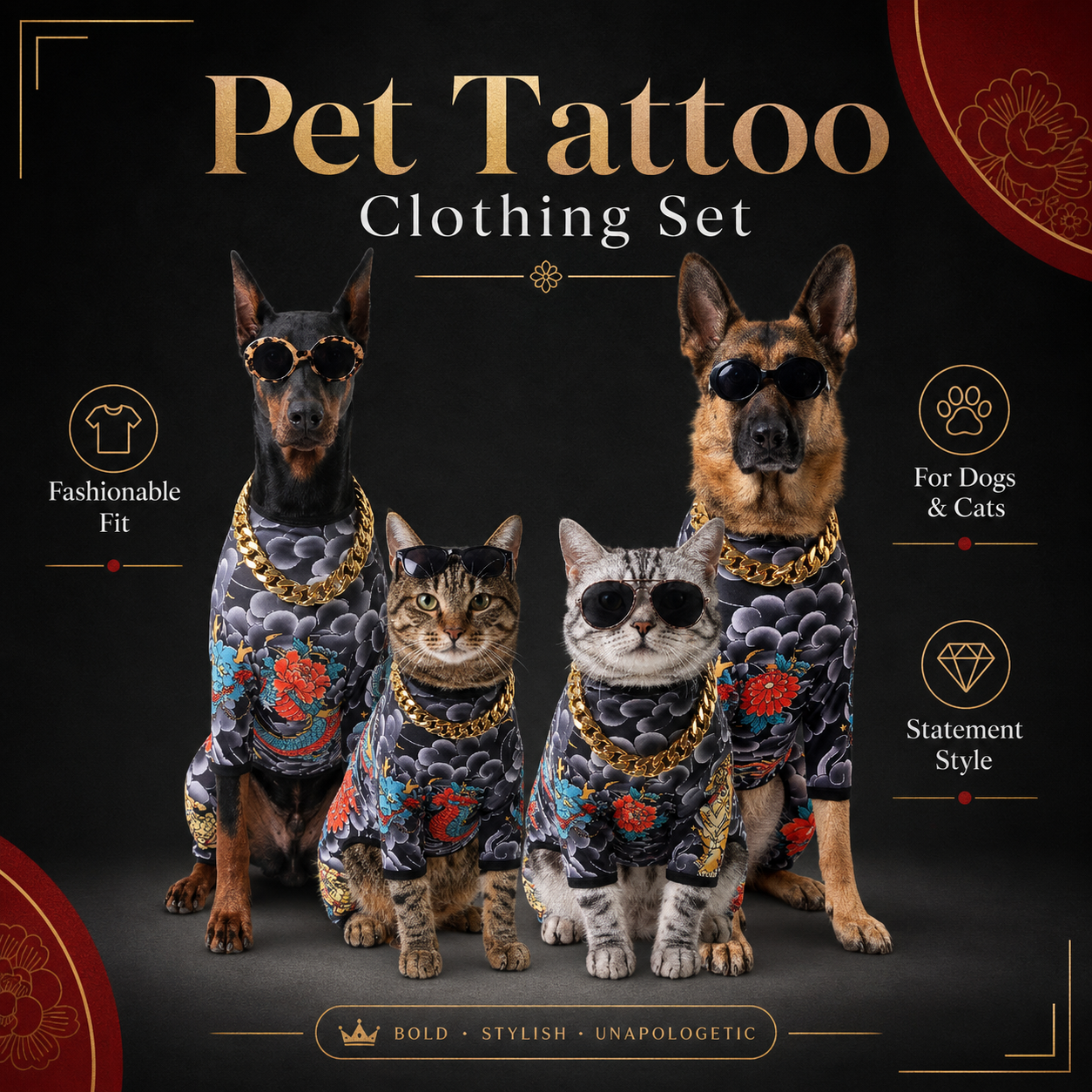 Pet Tattoo Four-Legged Apparel Dog Clothing