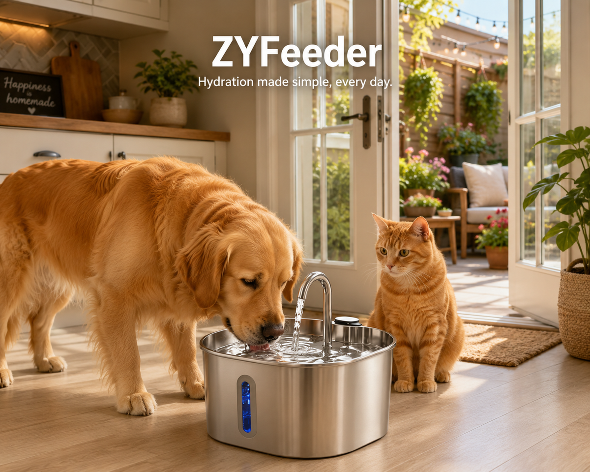 Pet Water Fountain Stainless Steel – Fresh Flow Drinking Station for Dogs & Cats