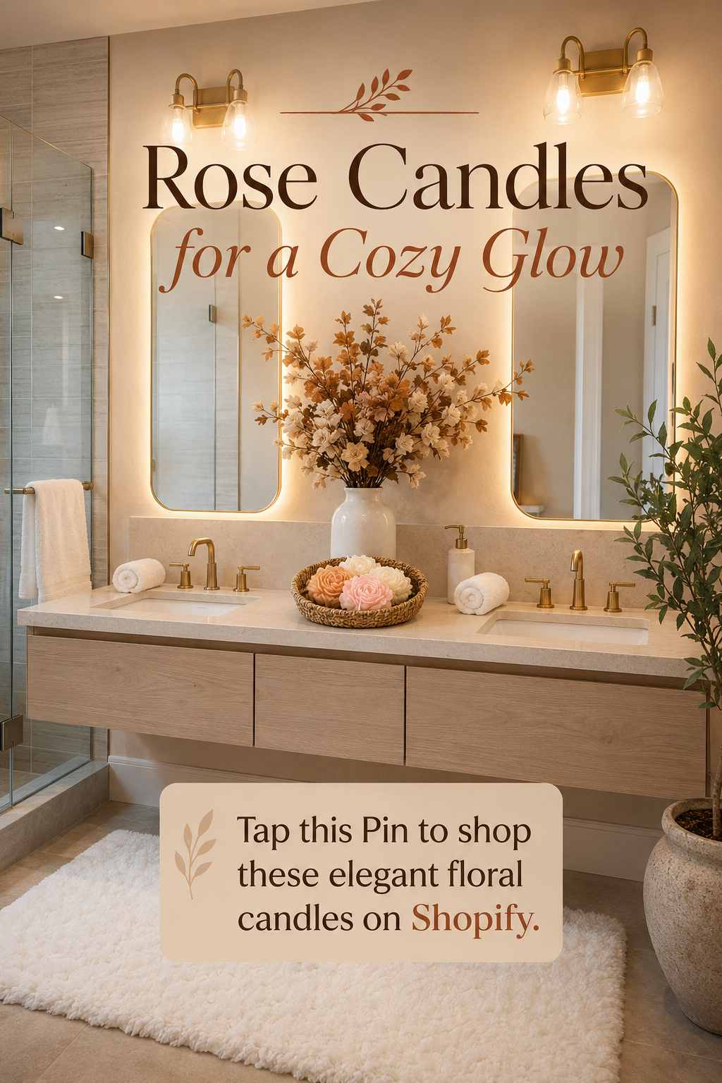 Rose Blossom Sculpture Candle