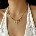 Turquoise Niche Vintage Sunflower Affordable Luxury Jewelry Set