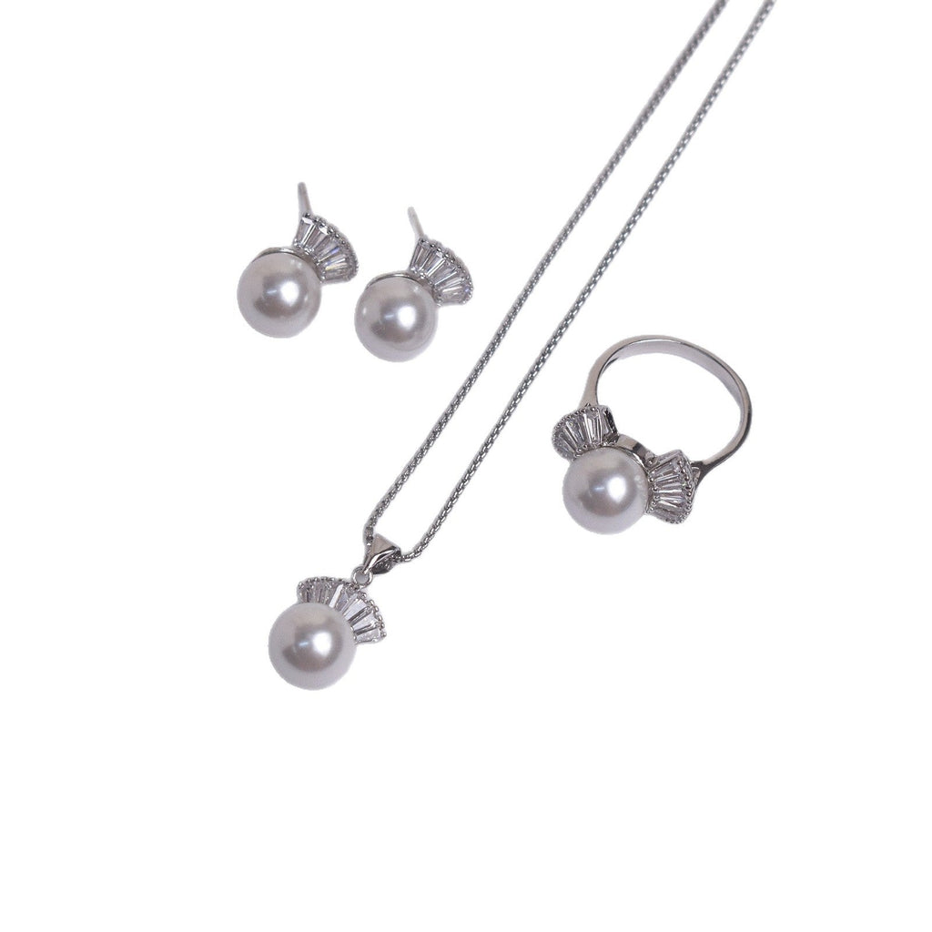 Shaped Chain Deep Sea Mother Shell Pearl Fashion Exquisite Jewelry Set
