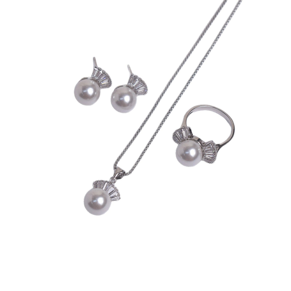 Shaped Chain Deep Sea Mother Shell Pearl Fashion Exquisite Jewelry Set