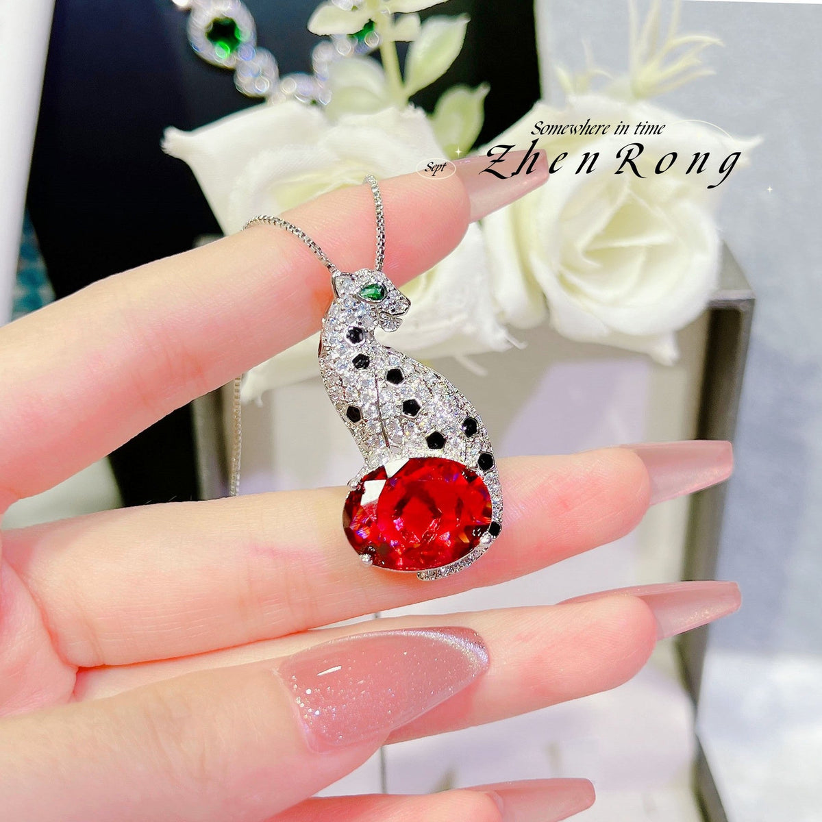 Women's Luxury Fashion Leopard Zircon Elegant Cheetah Colored Jewelry Set