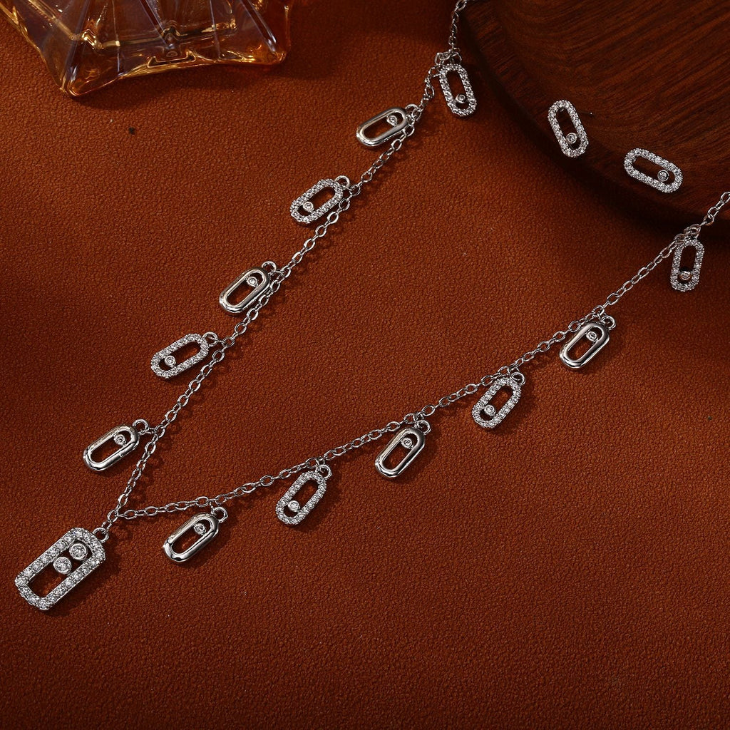 Copper Gold Plated Geometric Pin Ear Jewelry Set
