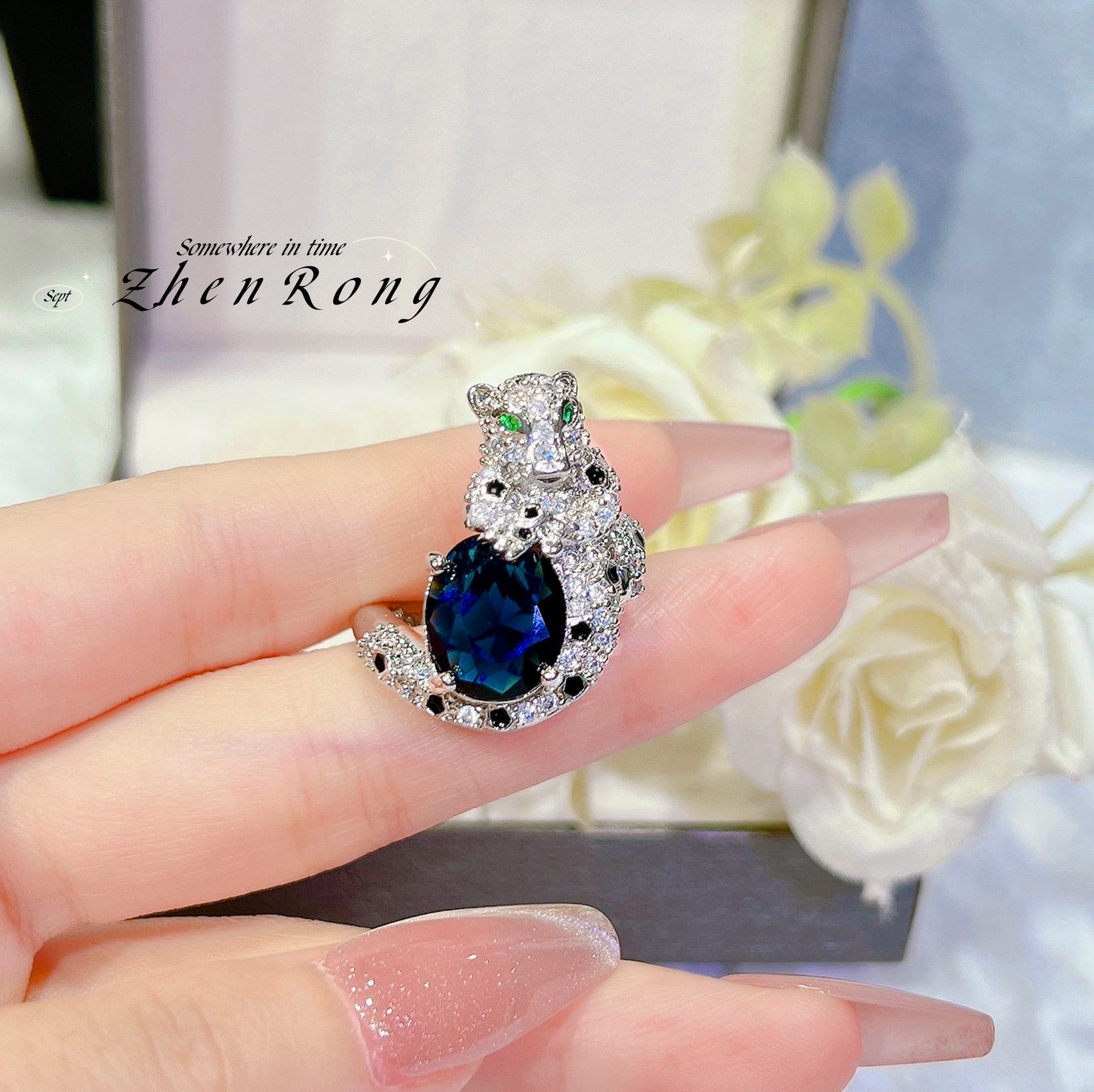 Women's Luxury Fashion Leopard Zircon Elegant Cheetah Colored Jewelry Set