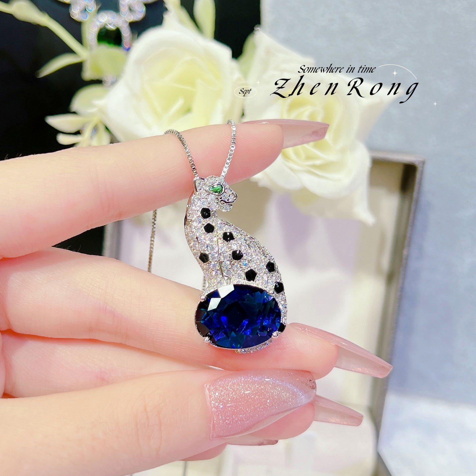 Women's Luxury Fashion Leopard Zircon Elegant Cheetah Colored Jewelry Set
