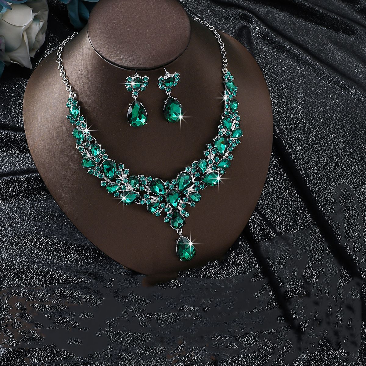Splendid Diamond Alloy Suit Fashion Delicate Bridal Jewelry Set