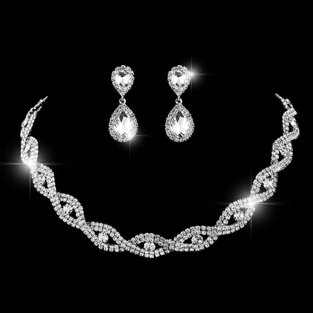 Innovative Women's Bridal Three-piece Dinner Dress Jewelry Set