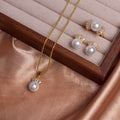 Shaped Chain Deep Sea Mother Shell Pearl Fashion Exquisite Jewelry Set