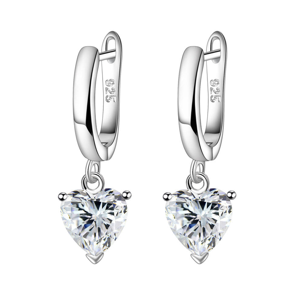 Love Female Personality Creative Open-end Zircon Heart-shaped Jewelry Set