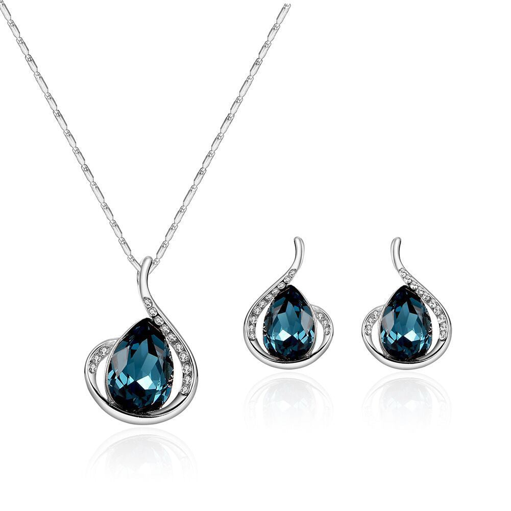 Classic New Classy Gourd Suite Crystal Jewelry Set