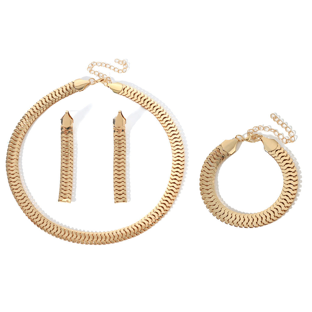 Plaid Eardrops Combination Suitable For Daily Jewelry Set