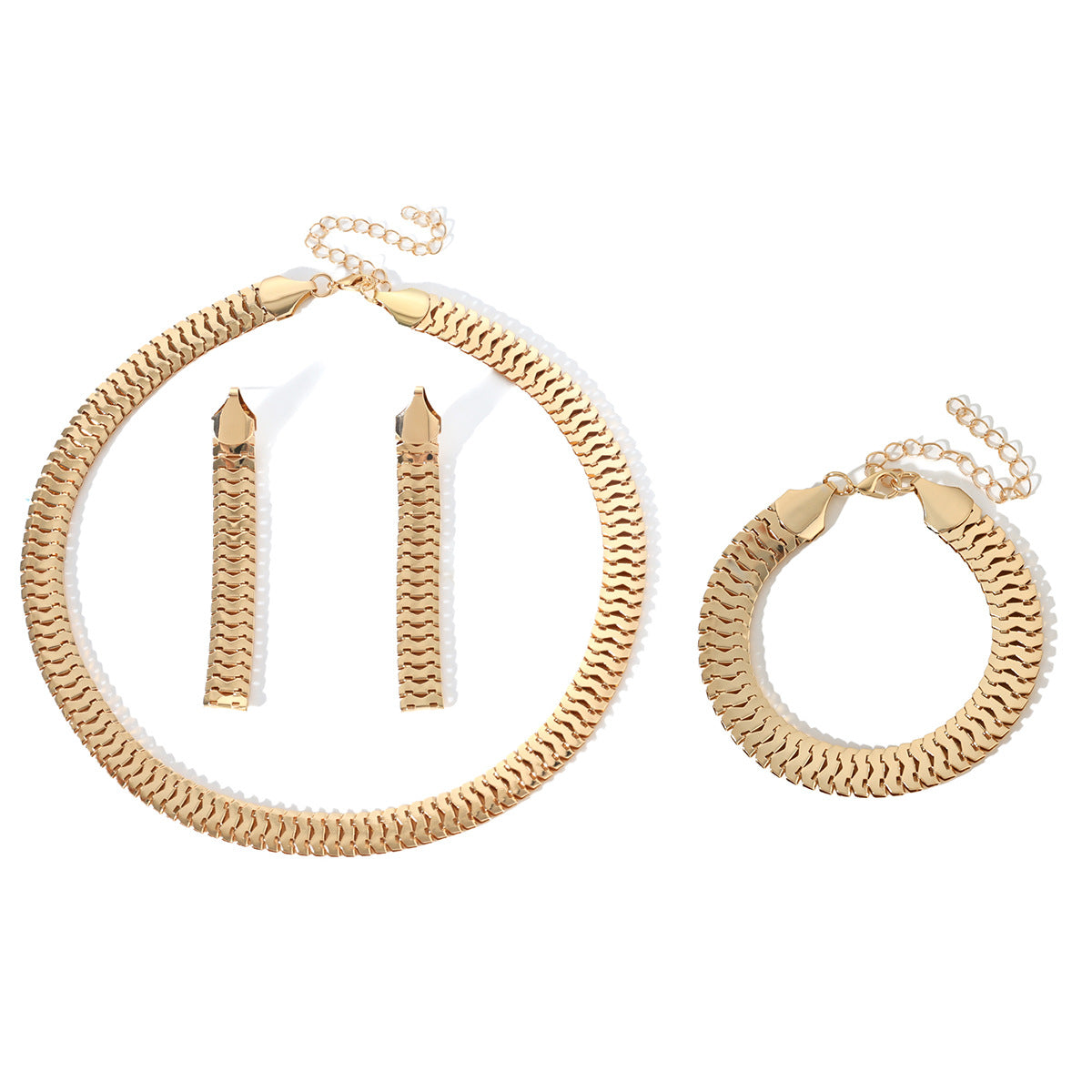 Plaid Eardrops Combination Suitable For Daily Jewelry Set
