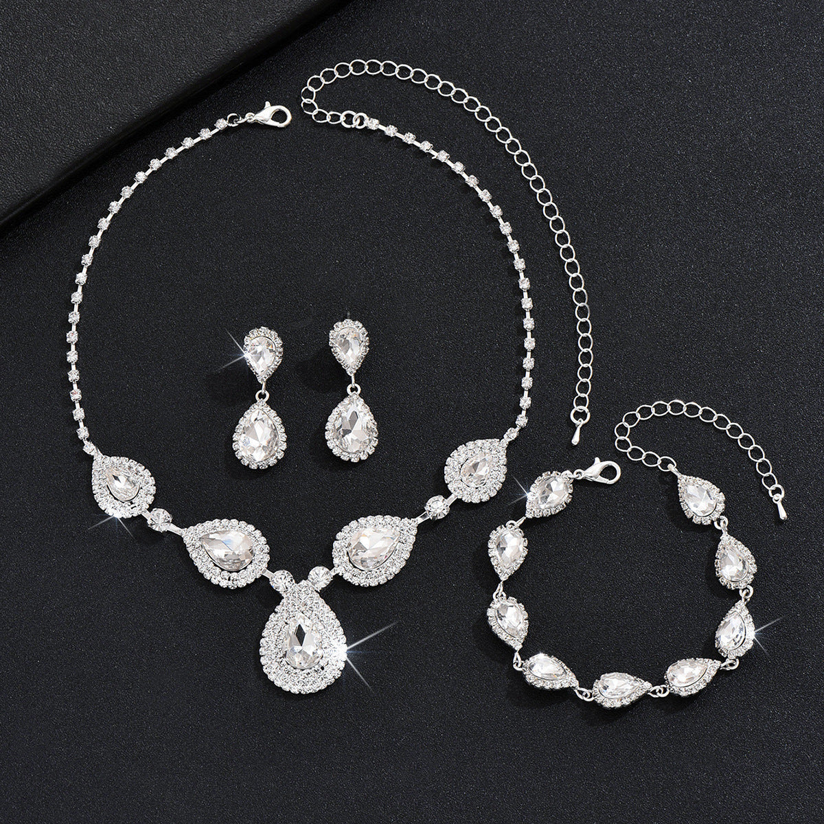 Innovative Women's Bridal Three-piece Dinner Dress Jewelry Set