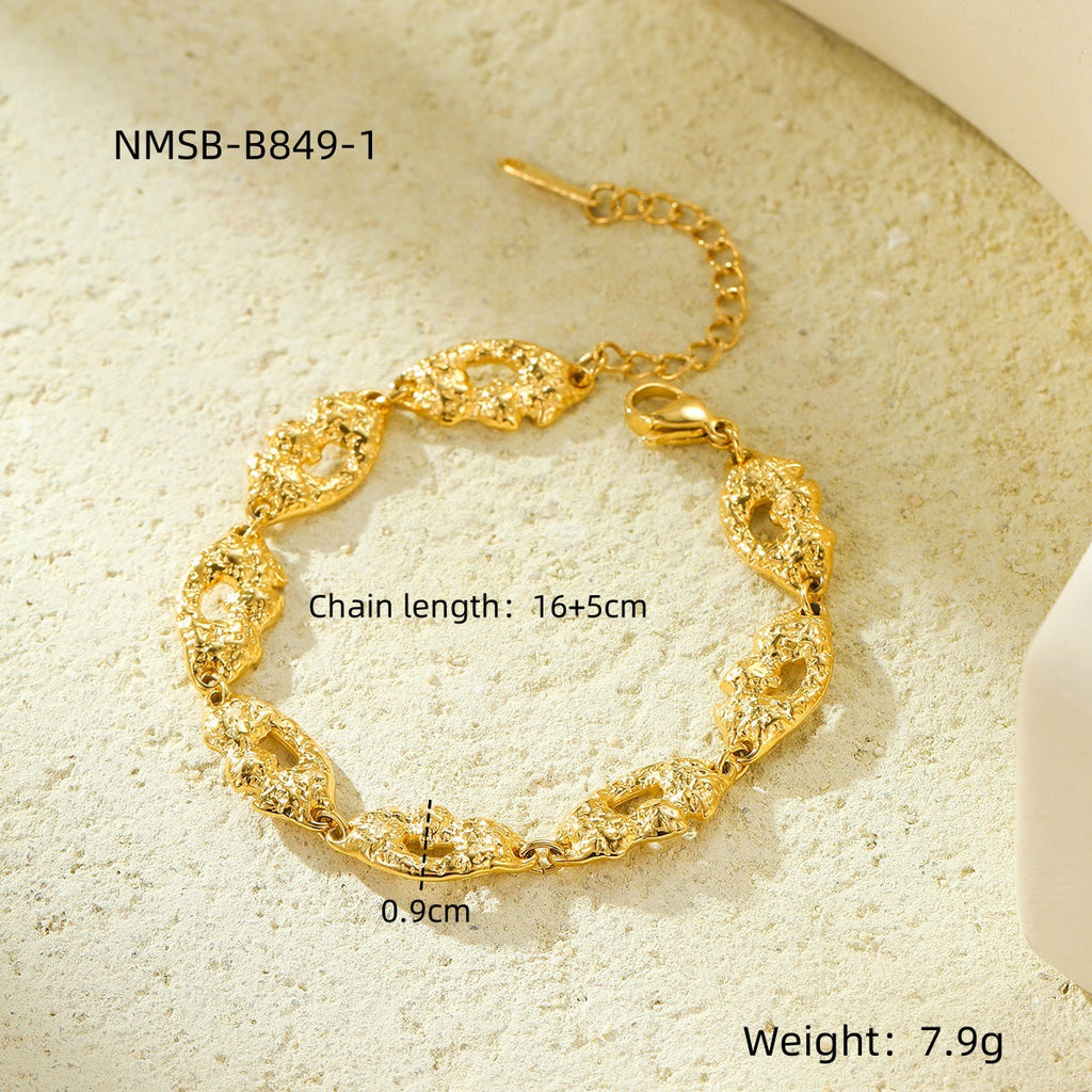 Women's Titanium Steel Gold-plated Stainless Inlaid Zircon Bracelets