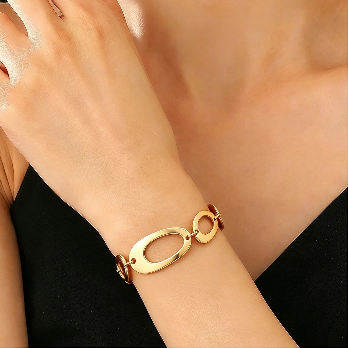 Thick Chain Wind Simple Punk Hip Jewelry Set