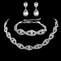 Innovative Women's Bridal Three-piece Dinner Dress Jewelry Set