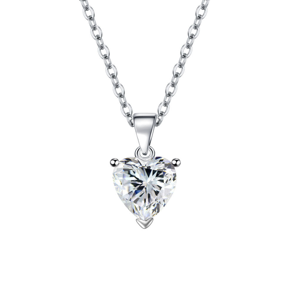 Love Female Personality Creative Open-end Zircon Heart-shaped Jewelry Set