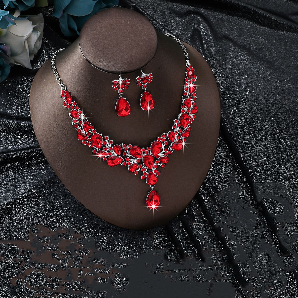 Splendid Diamond Alloy Suit Fashion Delicate Bridal Jewelry Set