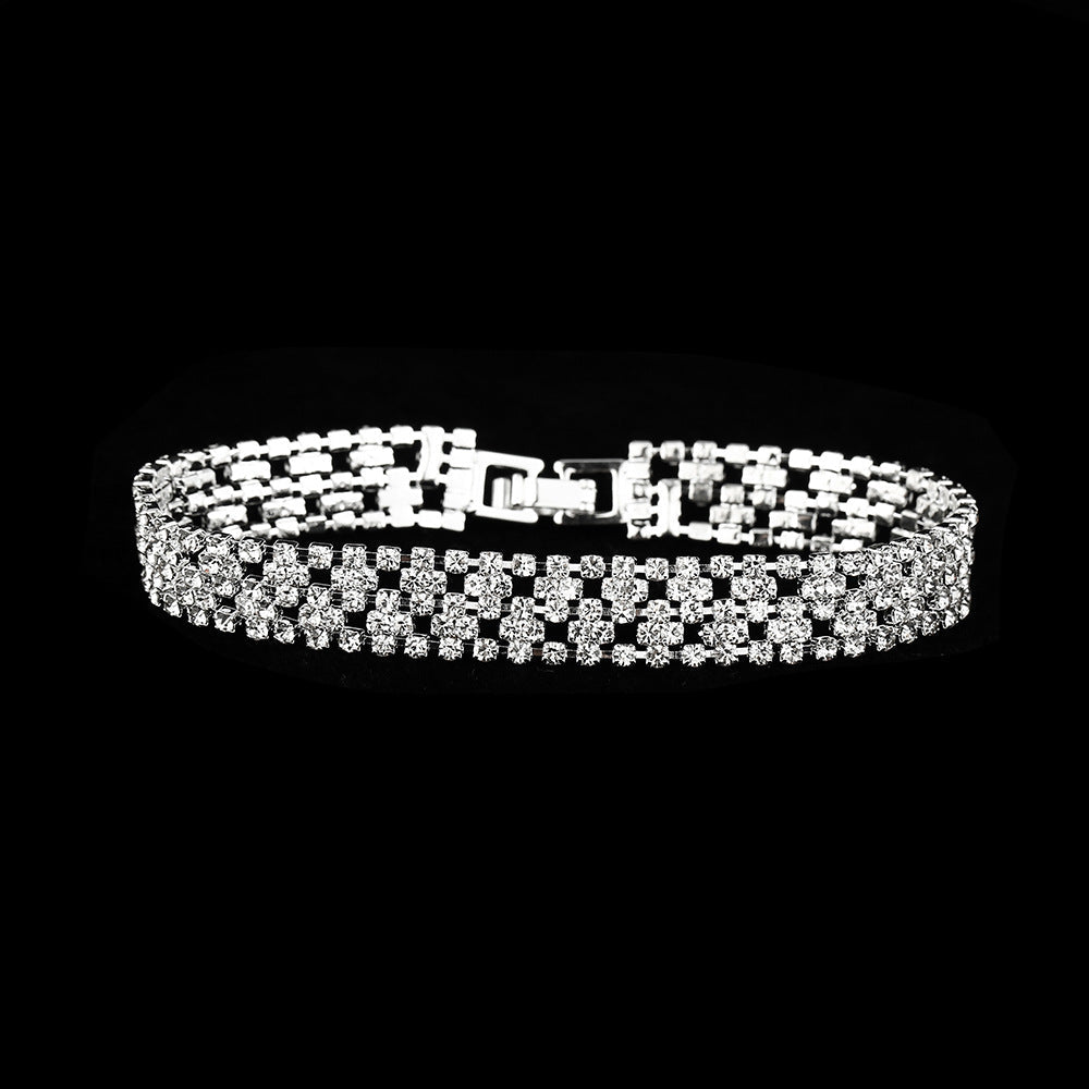 Beautiful Creative Rhinestone Crystal Brace Lace Jewelry Set