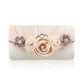 Fresh Long Flower Pleated Elegant Clutch Evening Bags