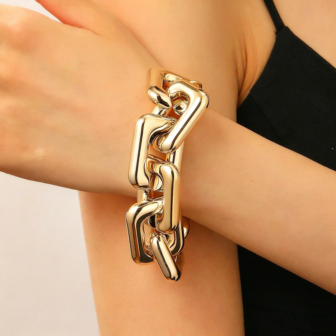 Thick Chain Wind Simple Punk Hip Jewelry Set