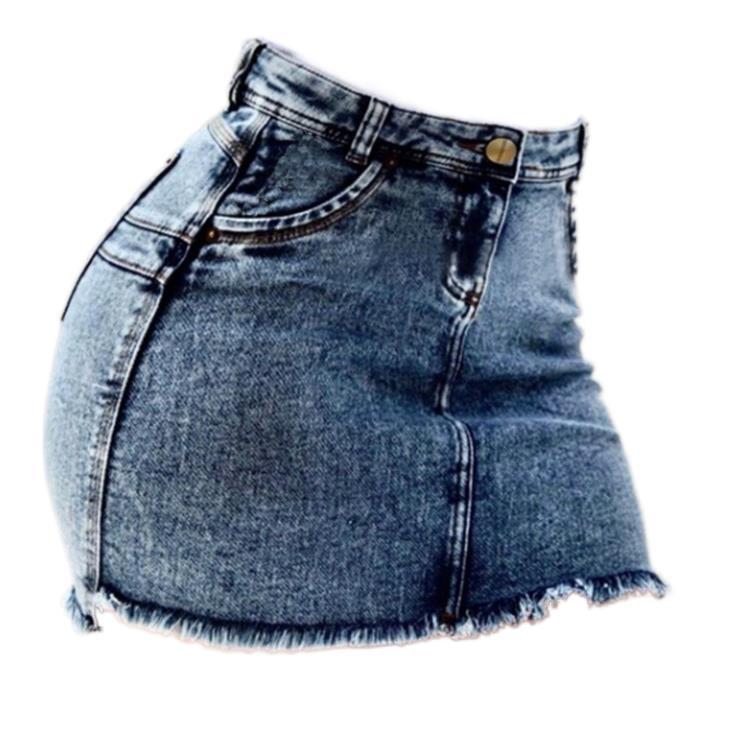 Women's Denim Shorts - Frayed Raw Hem Ripped Jeans Shorts
