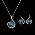 Classic New Classy Gourd Suite Crystal Jewelry Set