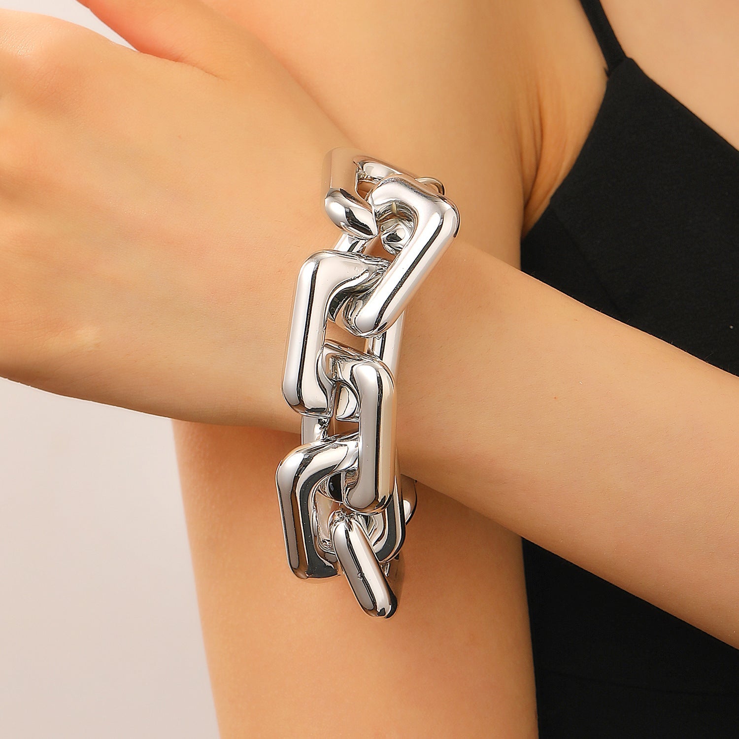 Thick Chain Wind Simple Punk Hip Jewelry Set