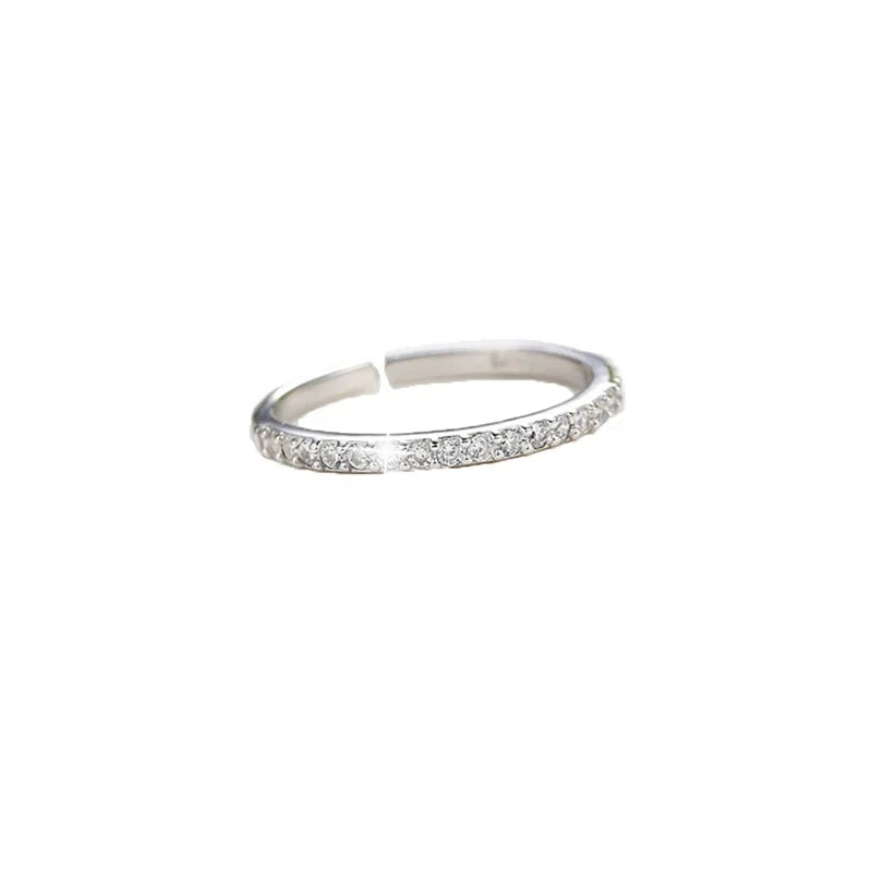 925 Sterling Silver Single Row Zircon Rings For Women Wedding Luxury Party Jewelry Accessories Wholesale Jewellery Money 925