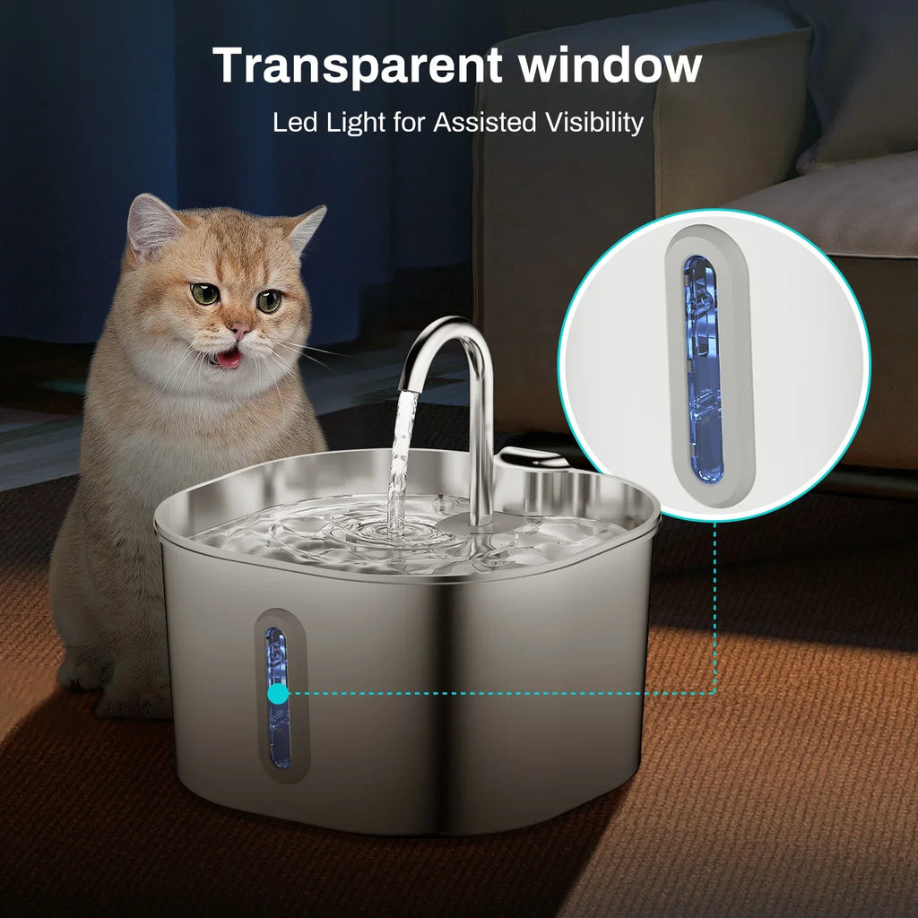 Pet Water Fountain Stainless Steel – Fresh Flow Drinking Station for Dogs & Cats