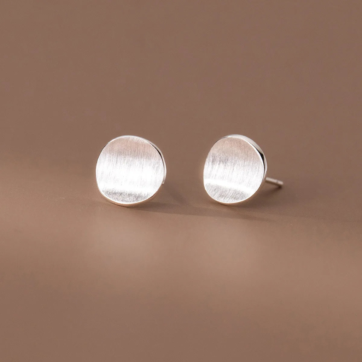 925 Sterling Silver Frosting Round Piercing Stud Earrings For Women Wedding Engagement Jewelry Wholesale Accessories Jewellery