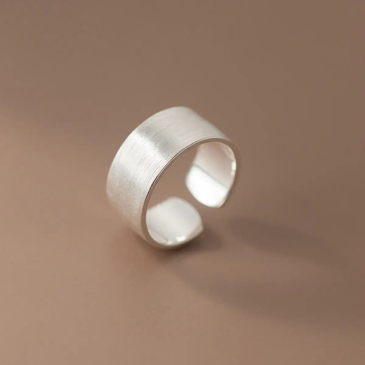 925 Sterling Silver Wire Drawing Adjustable Rings For Women Couple Luxury Jewelry Ladies Accessories Gifts Jewellery