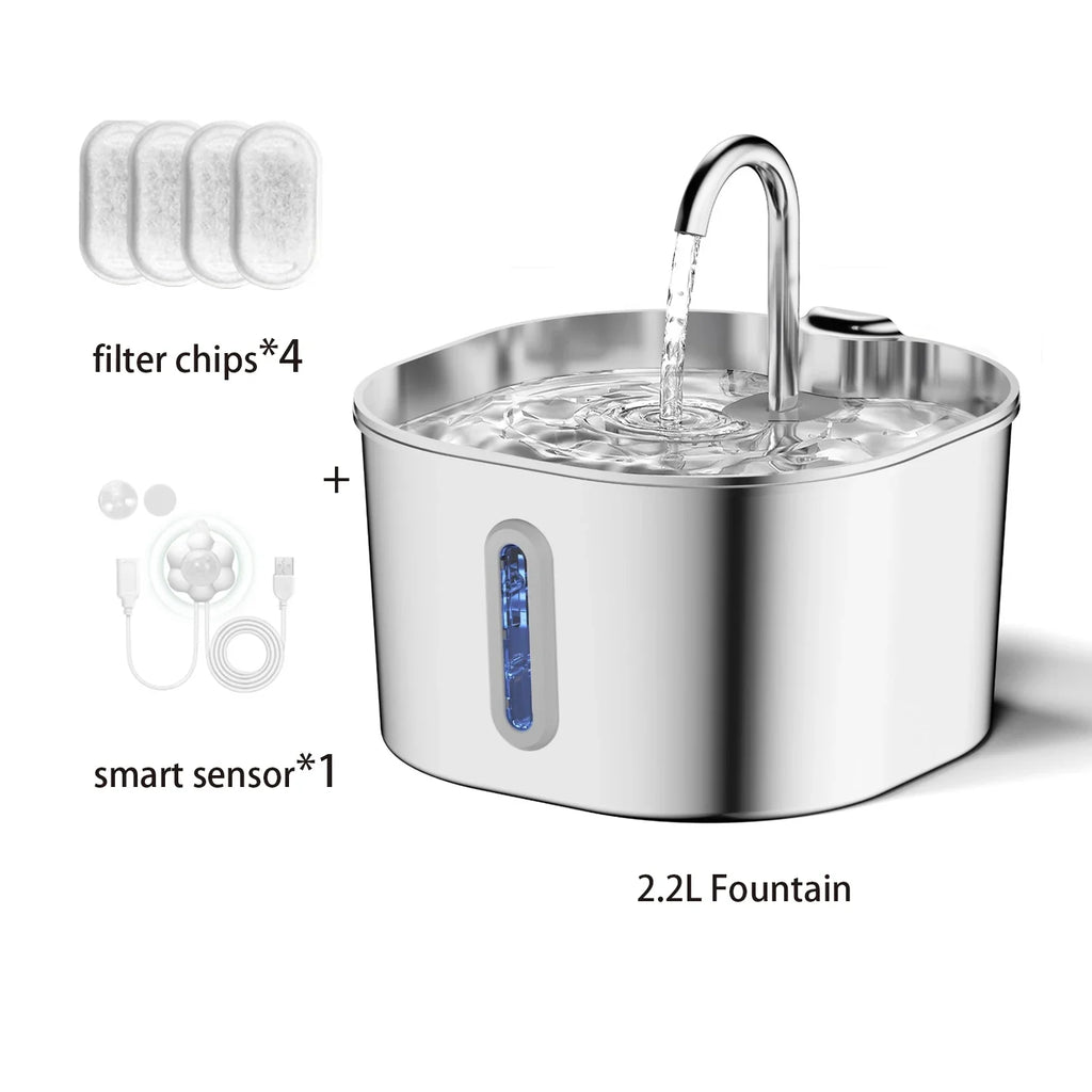 Pet Water Fountain Stainless Steel – Fresh Flow Drinking Station for Dogs & Cats