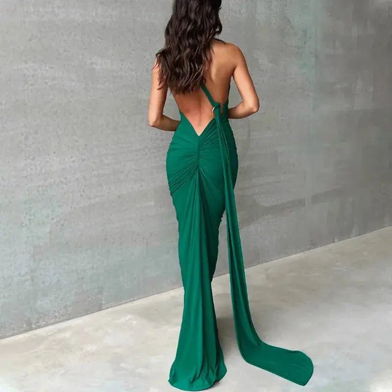 Elegant evening gown for weddings and formal events.