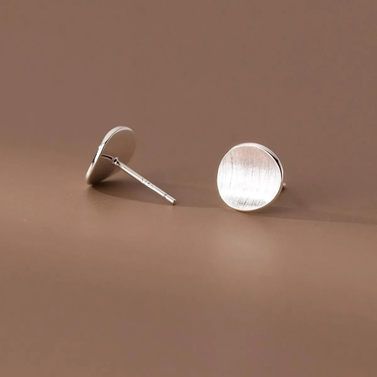 925 Sterling Silver Frosting Round Piercing Stud Earrings For Women Wedding Engagement Jewelry Wholesale Accessories Jewellery