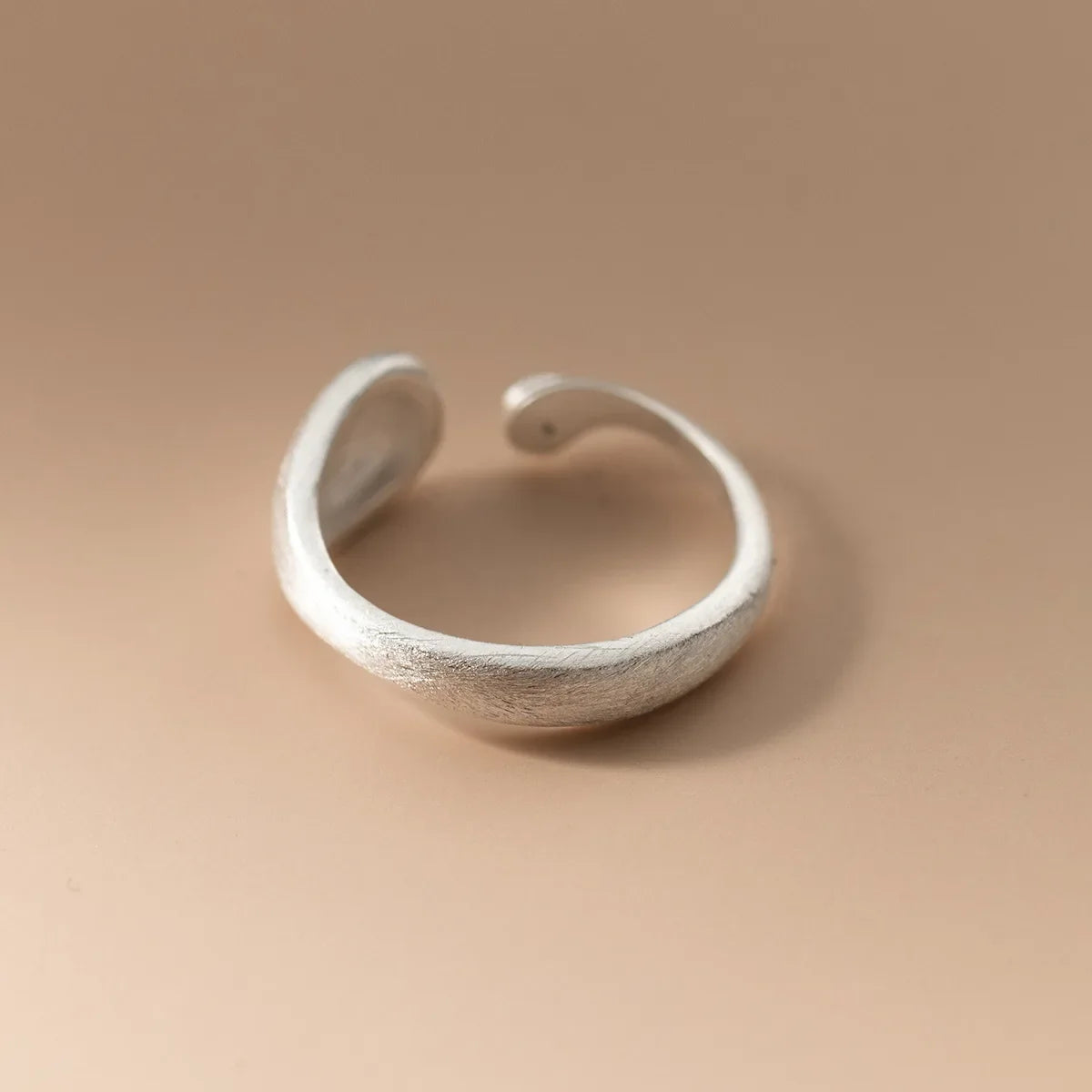 925 Sterling Silver Matte Finish Geometry Adjustable Rings For Women Wedding Fine Jewelry Accessories Jewellery Argent 925