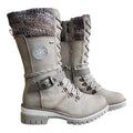 Women's High Square Heel Round Head Martin Boots