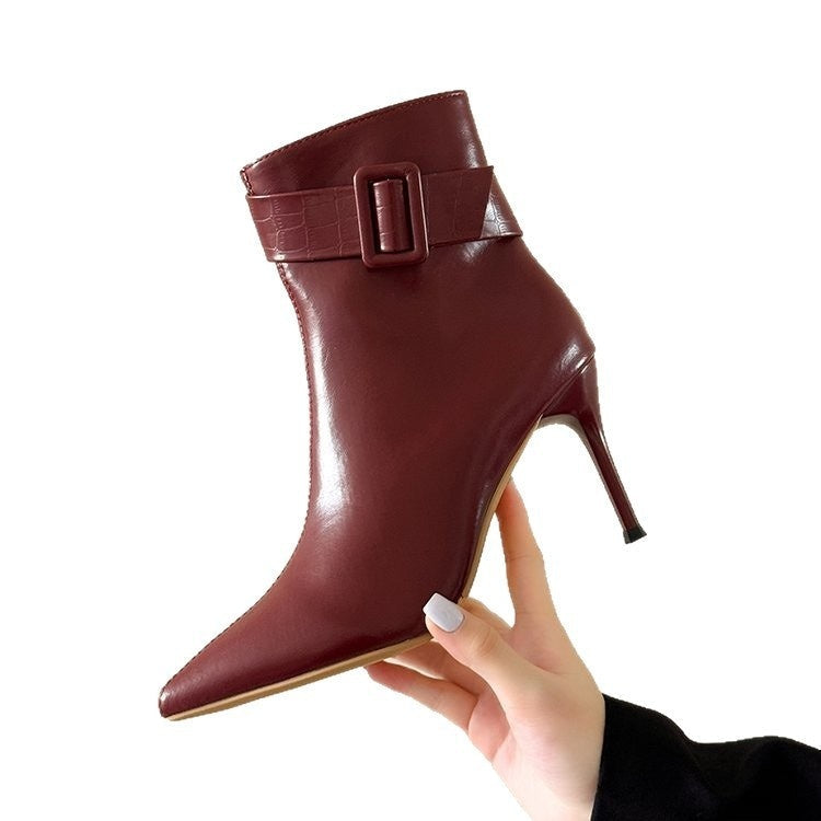 Women's Pointed-Toe Short Booties Boots