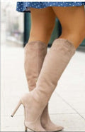 Women's Suede Side Zipper Mid-calf Fashion Boots