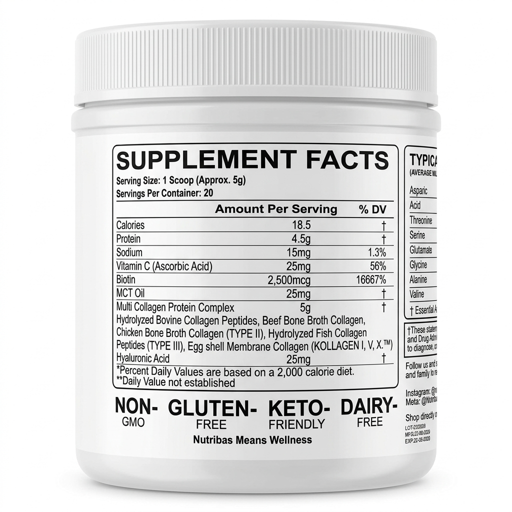 Multi Collagen Peptides Powder – Mocha Chocolate, 100g
