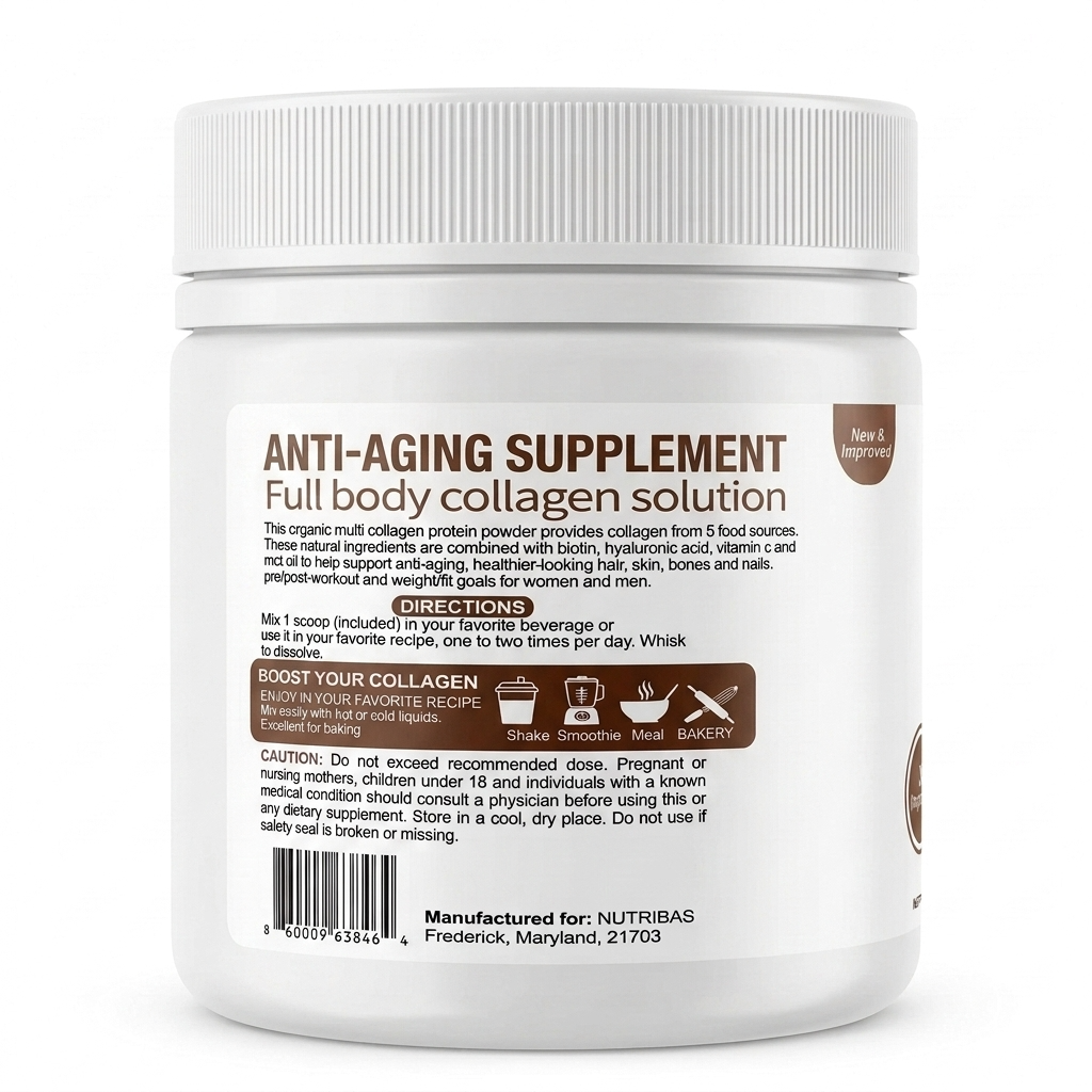 Multi Collagen Peptides Powder – Mocha Chocolate, 100g